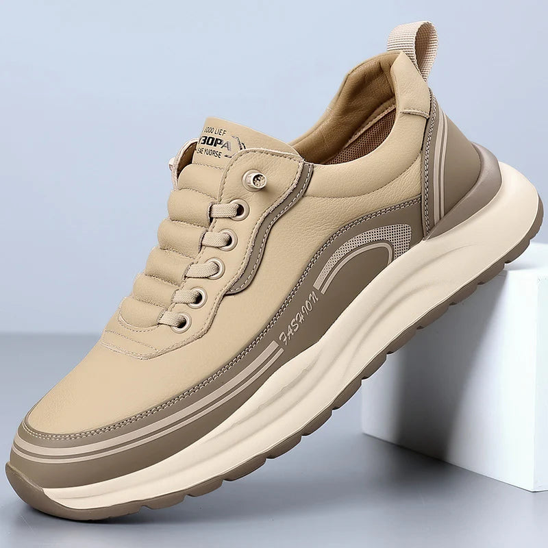 Zapato ortopédico de hombre que cuida la salud del pie