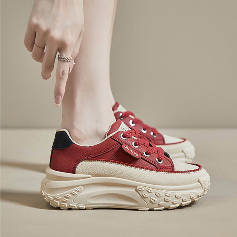 Zapatillas deportivas con suela plataforma y suela gruesa para un confort máximo y una presencia impactante